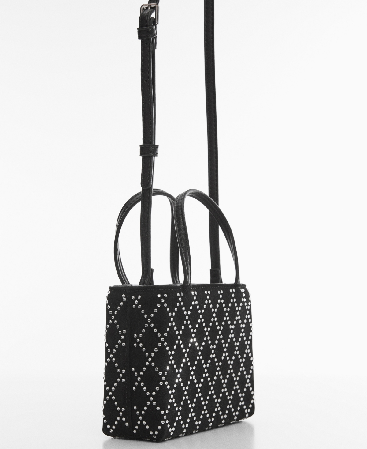 Mango Women's Rhinestone Rhombus Bag