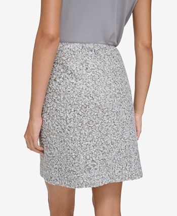 Topshop green boucle mini skirt hotsell