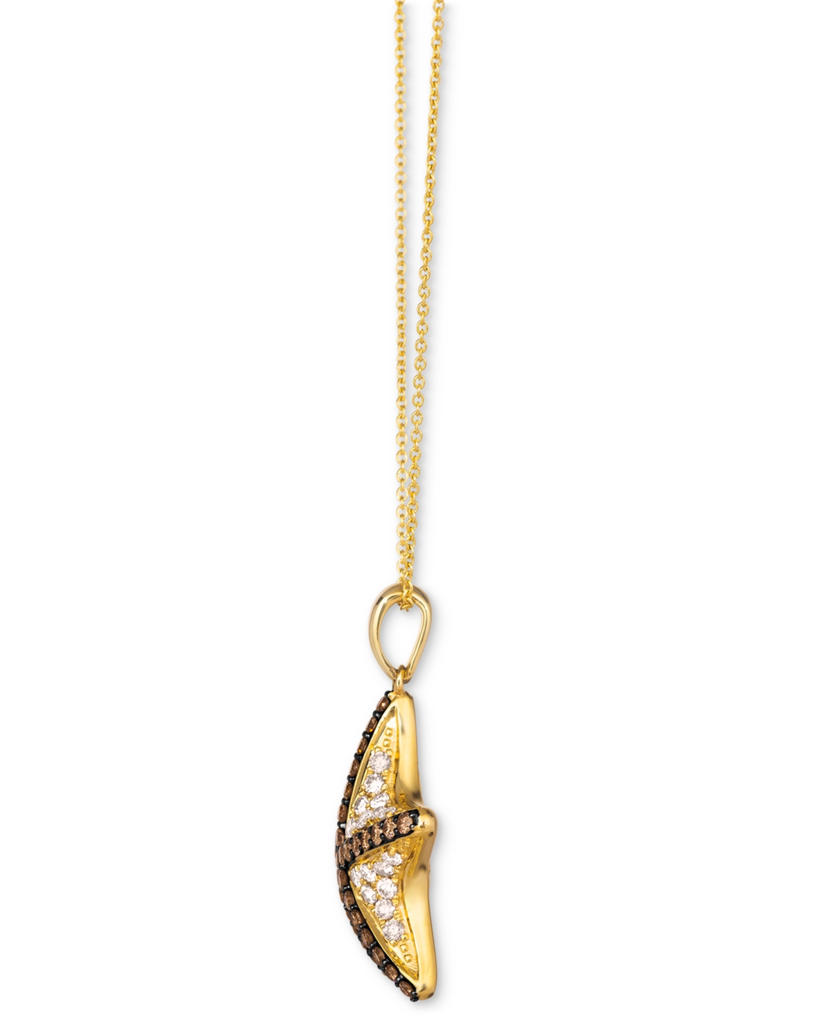 Shop Le Vian Chocolate Diamond & Nude Diamond Starfish 20" Adjustable Pendant Necklace (1-1/3 Ct. T.w.) In 14k Go In K Honey Gold Pendant
