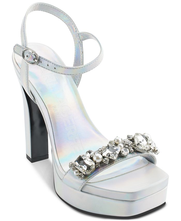 Embellished ankle strap sandals store