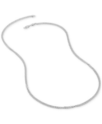 Wheat Link 24" Chain Necklace (2-1/2mm) in 18k Gold-Plated Sterling Silver or Sterling Silver