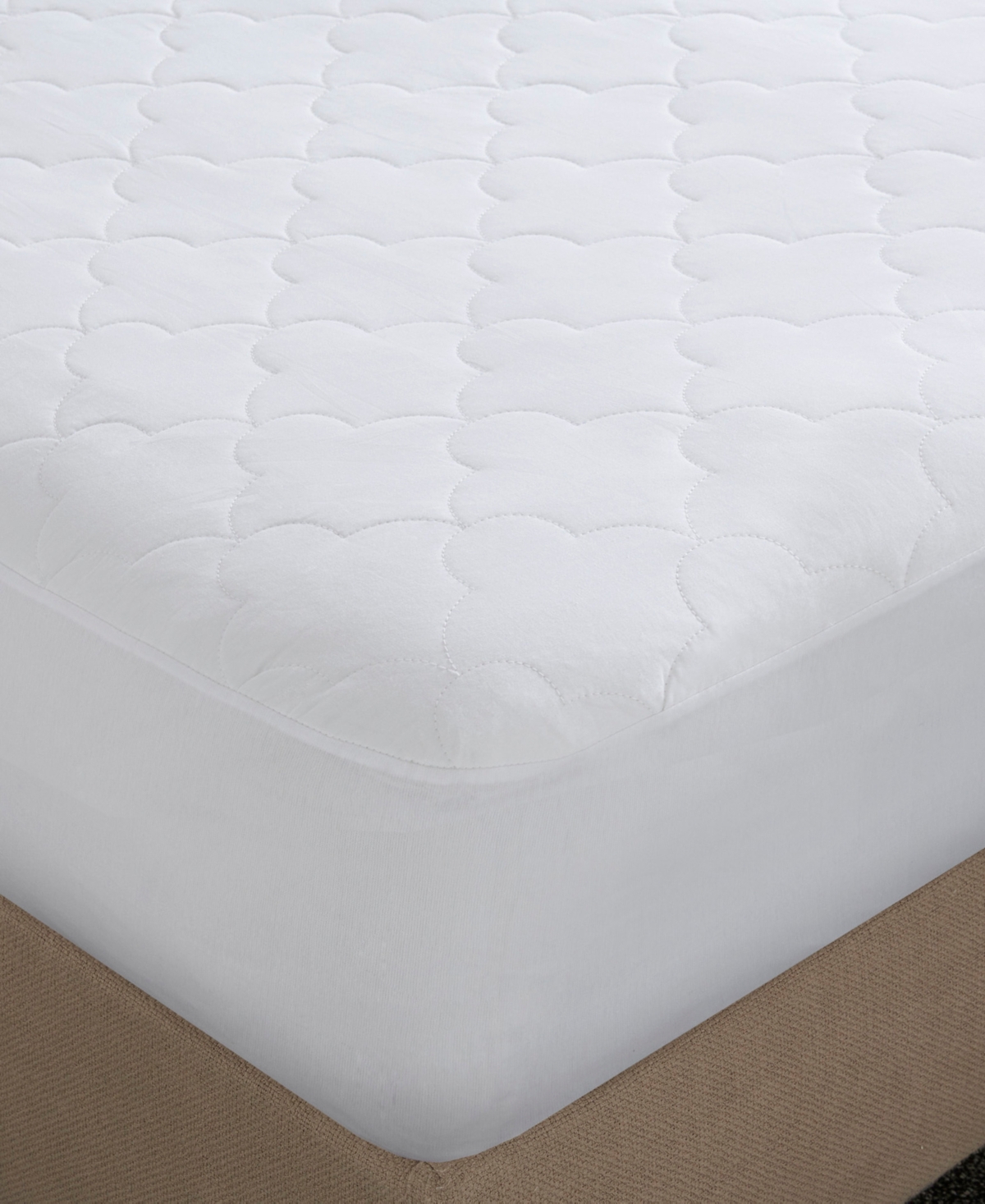Madison Park All Natural Cotton Percale Quilted Mattress Pad