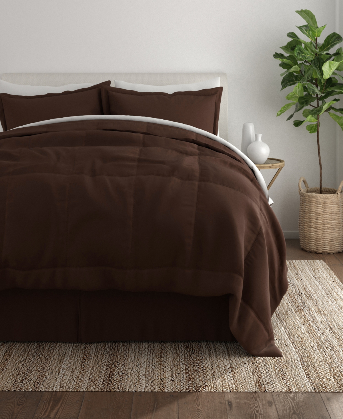 A Beautiful Bedroom 6 Piece Lightweight Bed in a Bag Set by The Home Collection, Xl