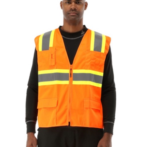 Мужские RefrigiWear Men's Hi Vis Orange Safety Work Vest