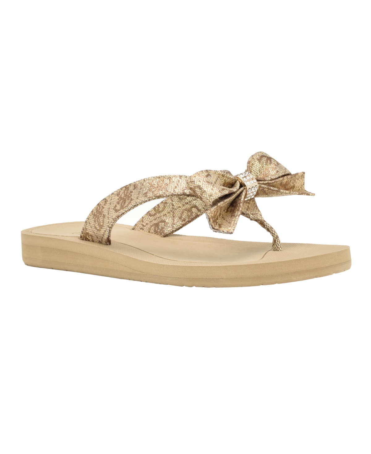 Guess Women's Tutu Eva Fashion Bow Detail Flip Flop Sandals