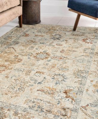 D Style Perga Prg4 Area Rug In Ivory