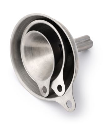3-Piece Stainless Steel Key Ring Funnel Set