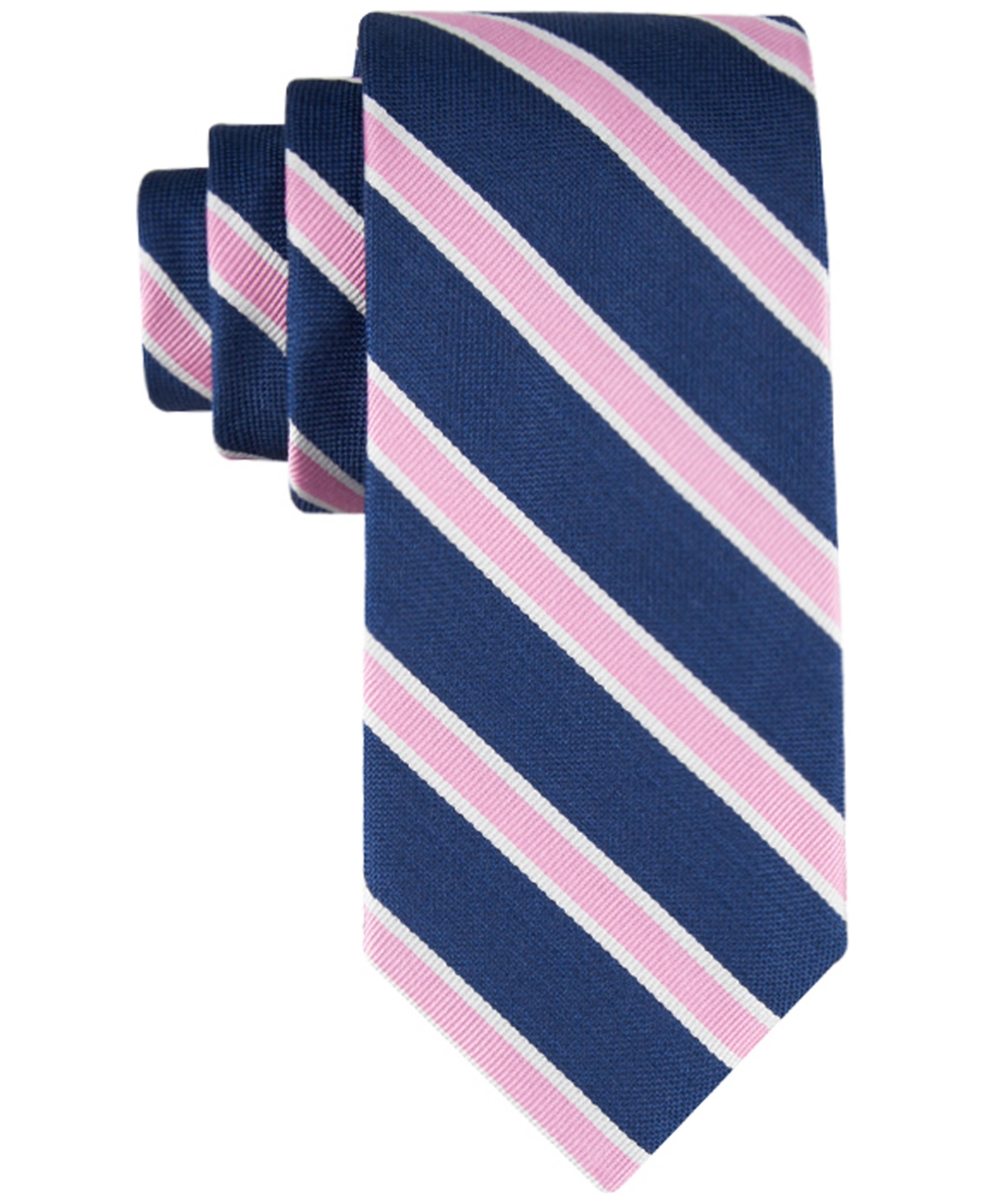 Tommy Hilfiger Men's Classic Stripe Tie In Navy,pink