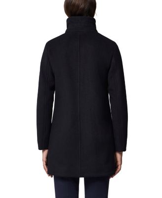 Women's Puffer-Bib Asymmetric Zip-Front Coat