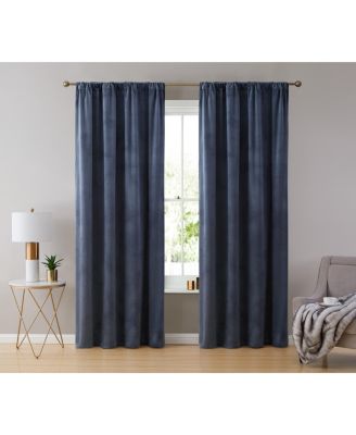 Lopez Velvet Premium Soft Light Filtering Back Tab Rod Pocket Window Treatment Curtain Panels, Set of 2