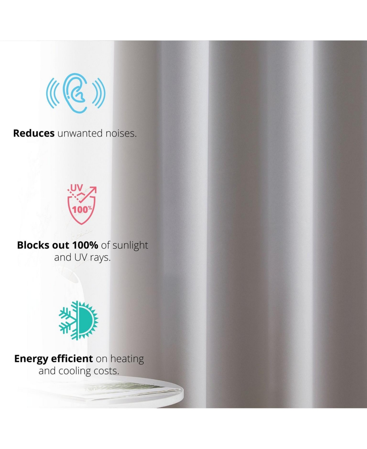 Hlc.me Laurance Full Shaded Blackout Curtains - Thermal Insulation Light Blocking Home Theater Grommet Window Drapery Basement Curtains, Set of 2 - Li
