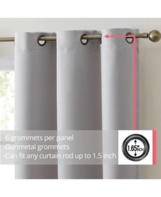 Laurance Full Shaded Blackout Curtains  - Thermal Insulation Light Blocking Home Theater Grommet Window Drapery Basement Curtains, Set of 2