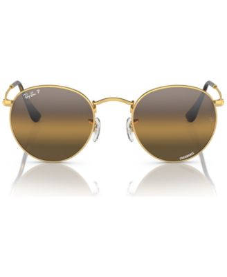 Men's Round Metal Chromance Polarized Sunglasses, Mirror Gradient RB3447