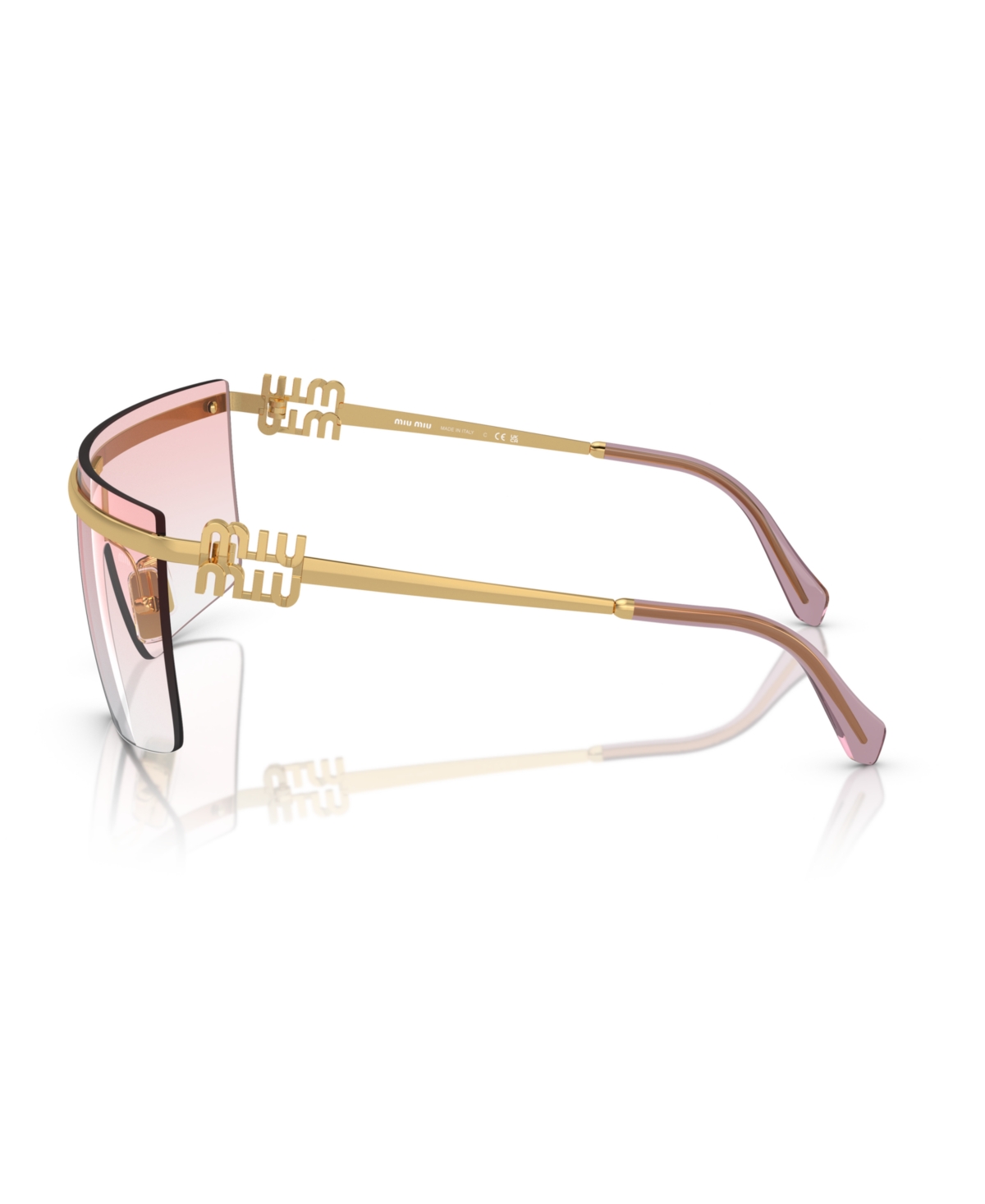 Miu Miu Woman Sunglass Mu 50zs In Gradient Gold