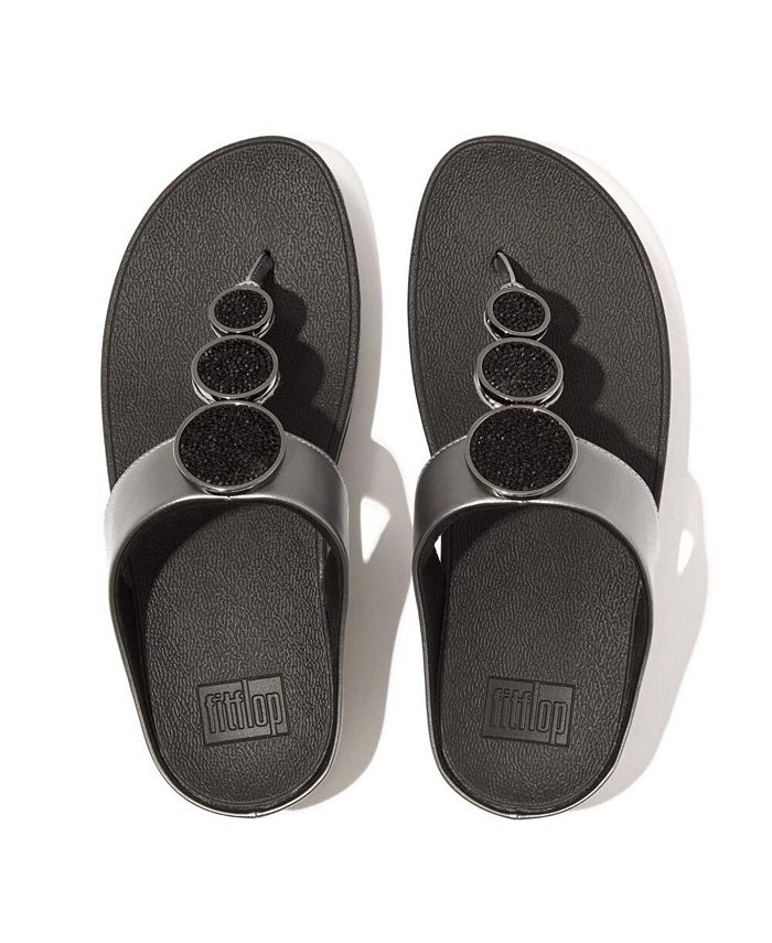 FitFlop Women's Halo Bead-Circle Metallic Toe-Post Sandals - Macy's