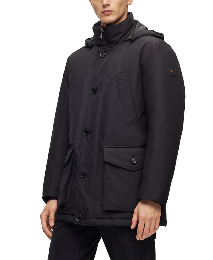 Hugo Boss Men's Water-Repellent Relaxed-Fit Parka Jacket - Macy's