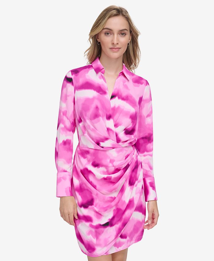 Women s Printed Faux Wrap Dress
