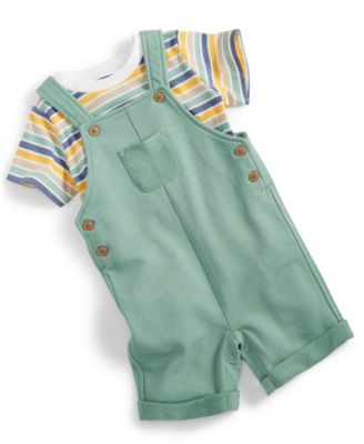 First Impressions - Baby Boys Peter Stripe Shirt and Shortall, 2 Piece Set