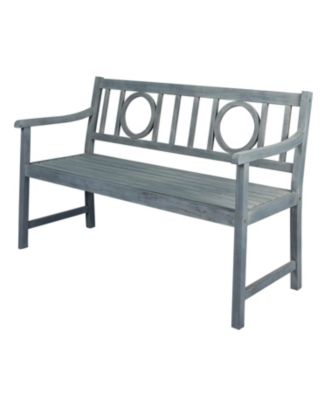 Apollo 51.2" 3-Seat Circle-Back 600-Lbs Support Acacia Wood Outdoor Garden Patio Bench