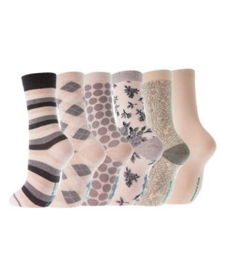 Women's Dress Crew Socks 6 Pack