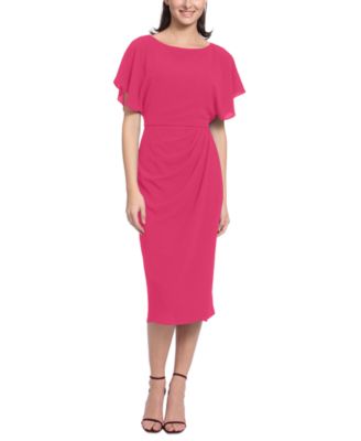 Maggy London Women's Boat-Neck Faux-Wrap Dress - Macy's