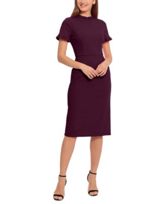 Women's Ruffled-Trim Sheath Dress