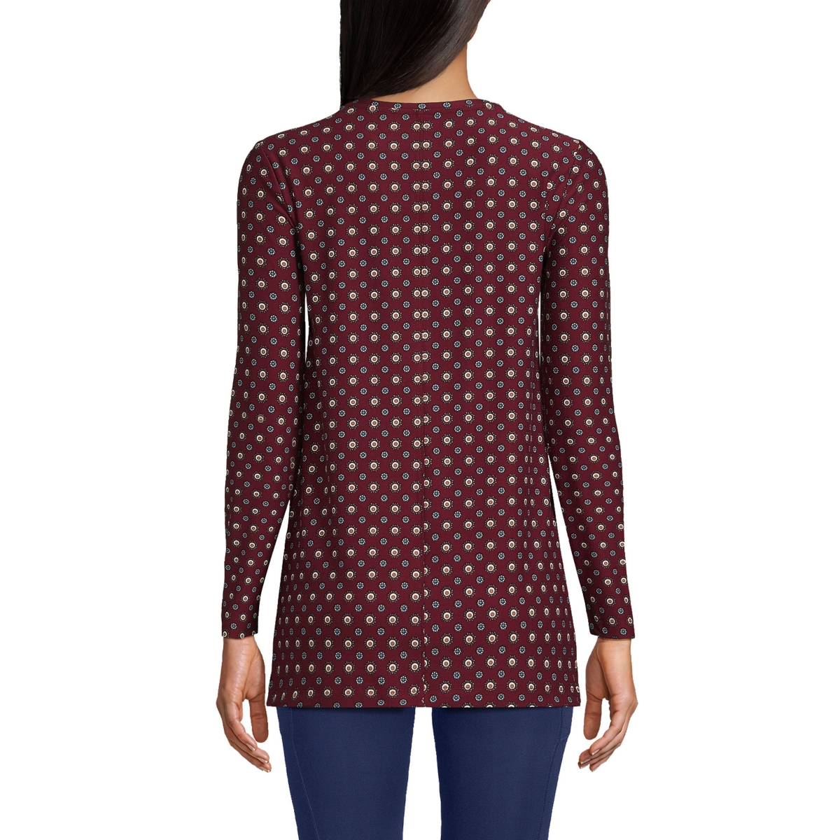 Lands' End Women's Long Sleeve Performance Crew Neck Tunic