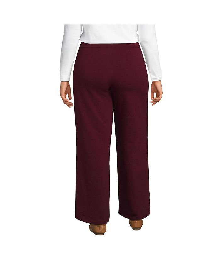 Lands' End Plus Size Starfish High Rise Wide Leg Pull On Pants - Macy's
