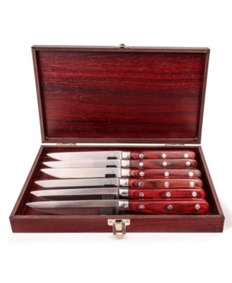 BergHOFF - Pakka Wood 6 Piece Steak Knife Set With Wooden Case