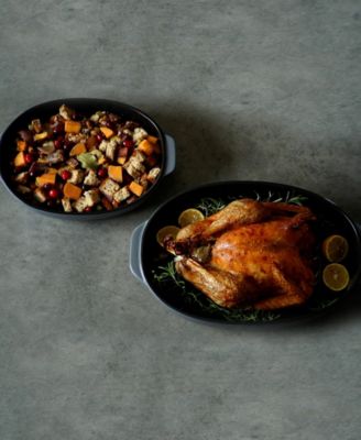 Gem Collection Stoneware Set of 2 Oval Baking Dishes 