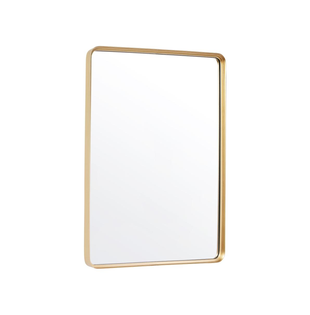 Merrick Lane Jinny Metal Deep Framed Wall Mirror For Bathroom, Entryway, Dining Room, & Living Room