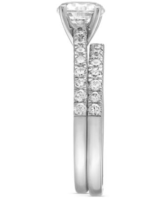 Certified Diamond Bridal Set (1-1/2 ct. t.w.) in 14k White Gold Featuring Diamonds with the De Beers Code of Origin, Created for Macy's