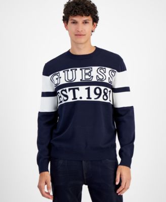 GUESS - Men's Logo Stripe Sweater
