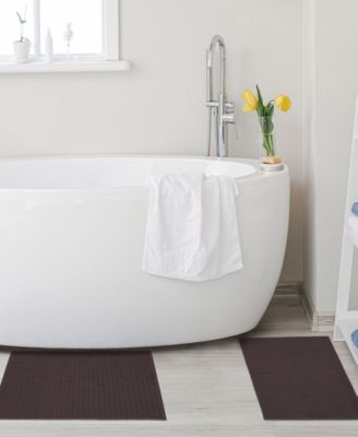 Cotton Textured Stripes 2-Pc. Bath Rug Set