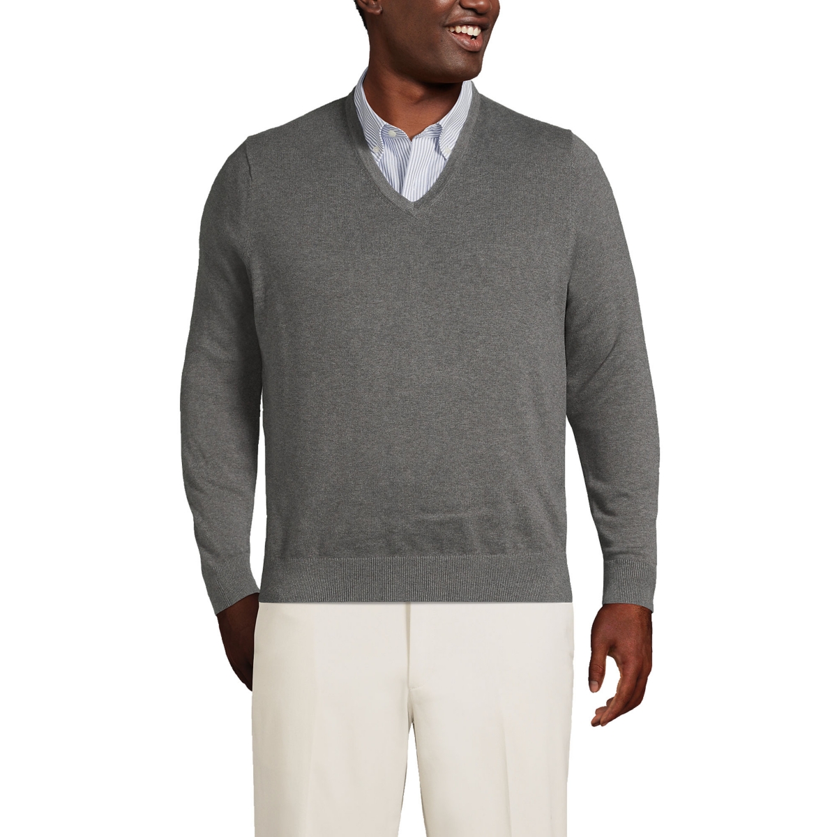 Lands end cardigan supima hotsell