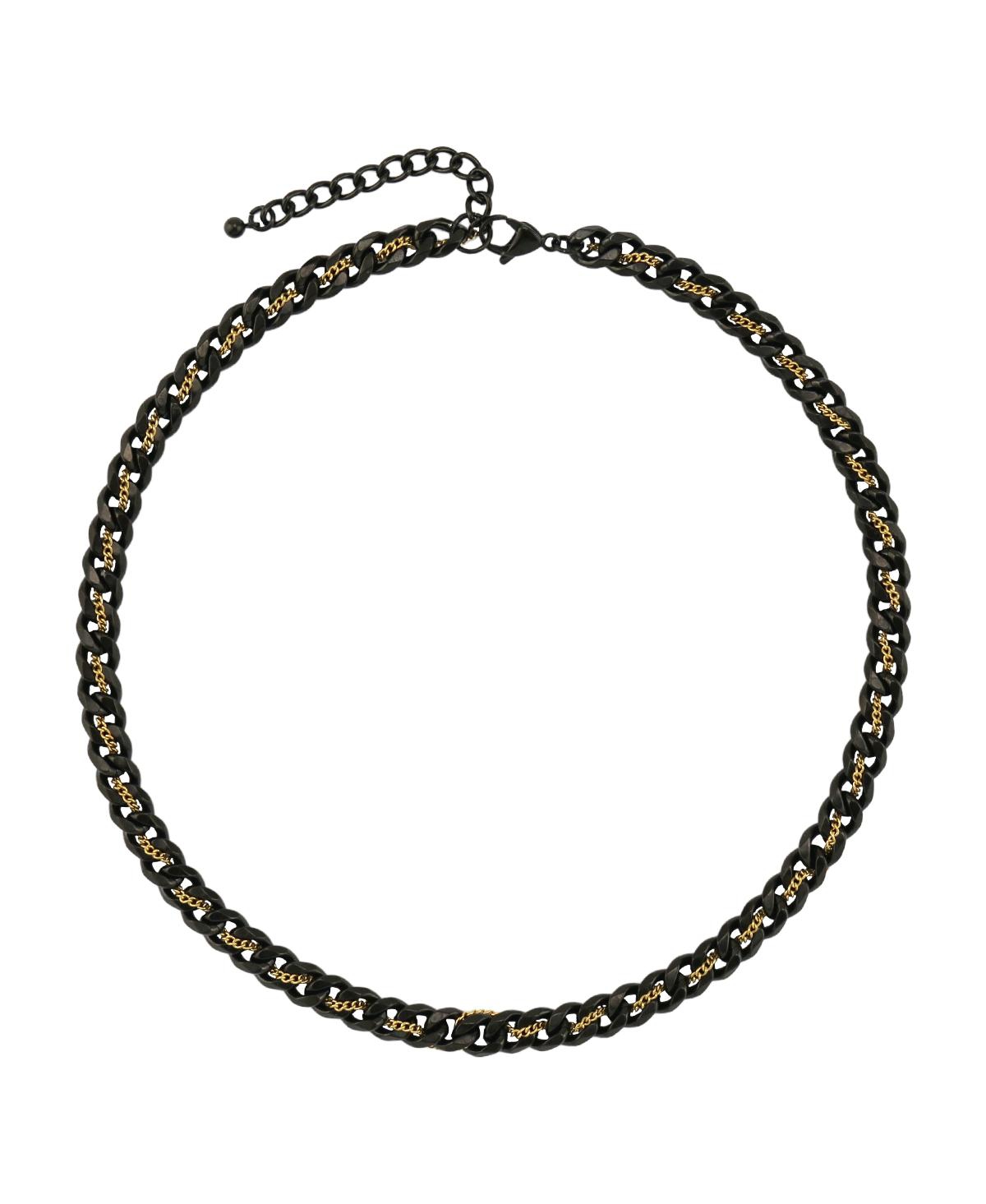 Nour Mixed Metal Chain Necklace - Two tone
