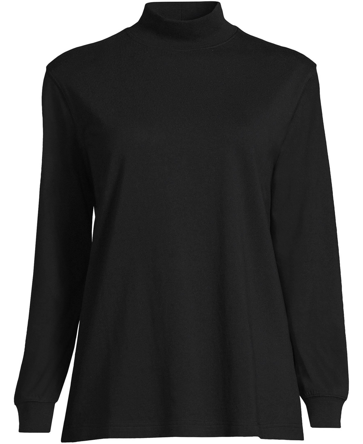 Lands' End Women's Petite Long Sleeve Super T Mock Tee