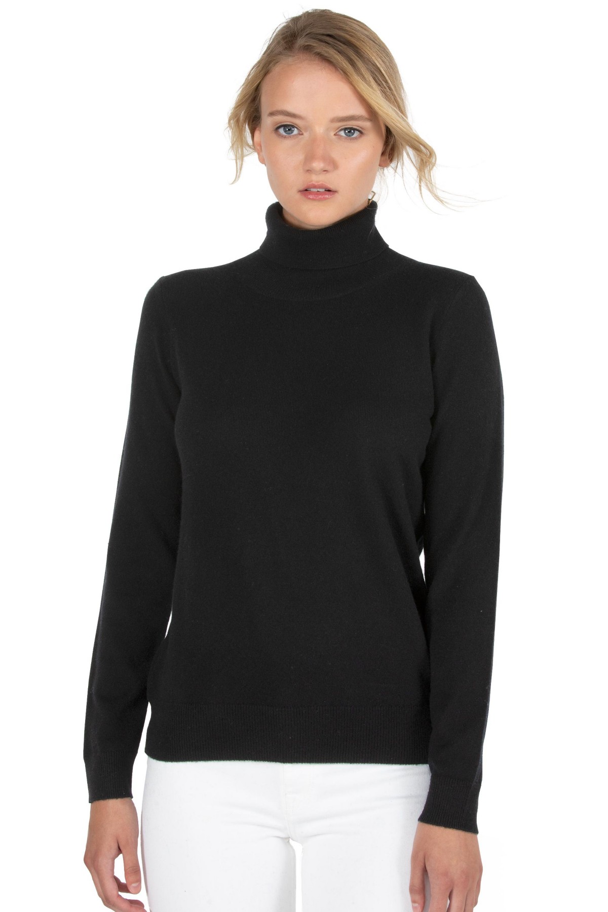 Женские JENNIE LIU Women's 100% Pure Cashmere Long Sleeve Turtleneck Pullover Sweater — фото 1