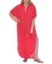 Macys plus size swim cover up online