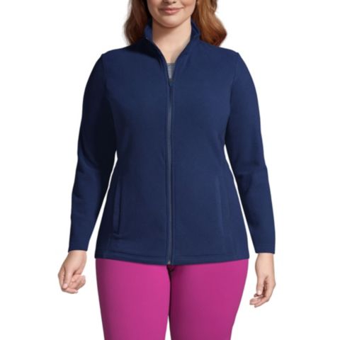 Женские куртки Lands' End Women's Plus Size Anyweather Fleece Full Zip Jacket