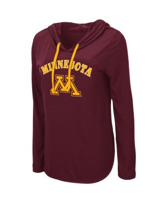 Women's Maroon Minnesota Golden Gophers My Lover Lightweight Hooded Long Sleeve T-shirt