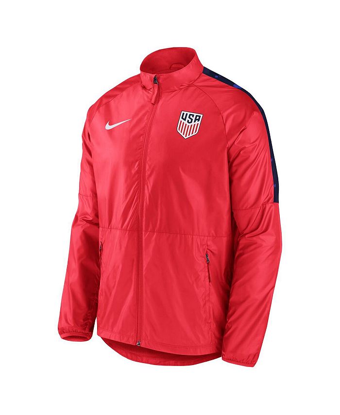 Nike Big Boys Red USMNT Academy All-Weather Raglan Full-Zip Jacket - Macy's