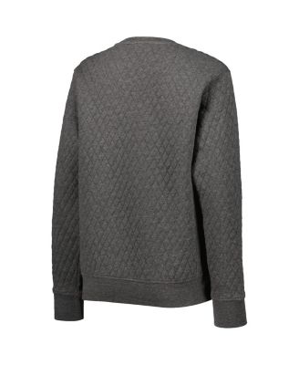 Women's Heather Charcoal UCF Knights Moose Quilted Pullover Sweatshirt