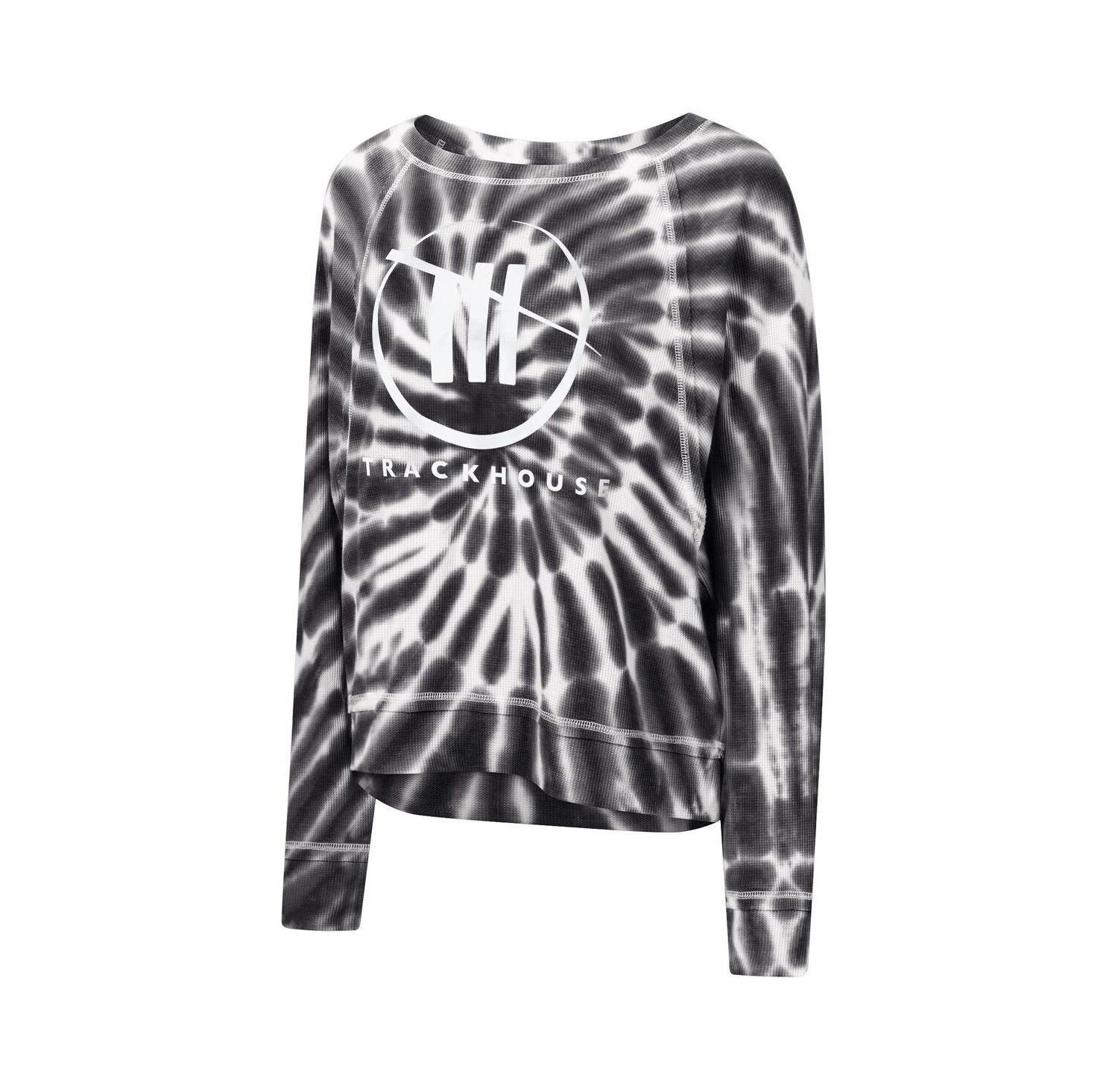 Women's Black TRACKHOUSE RACING Punt Tri-Blend Long Sleeve T-shirt
