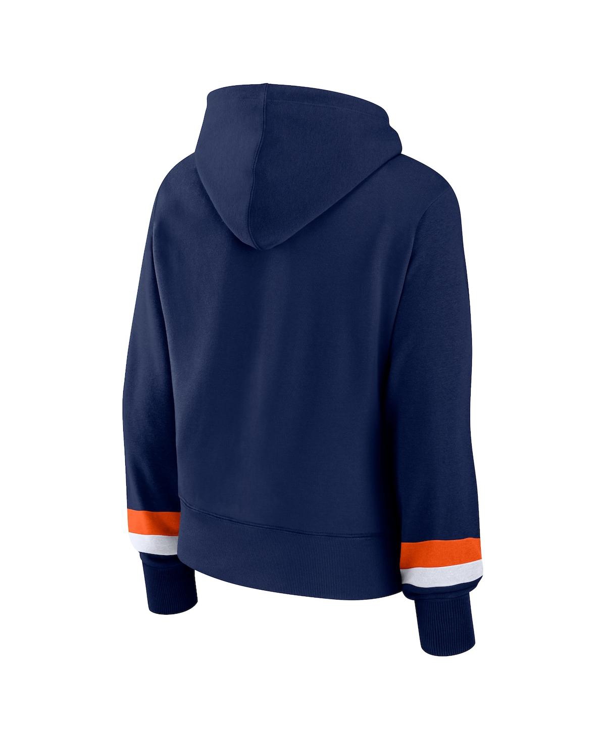 Fanatics Women's  Navy Denver Broncos Over Under Pullover Hoodie In Navy