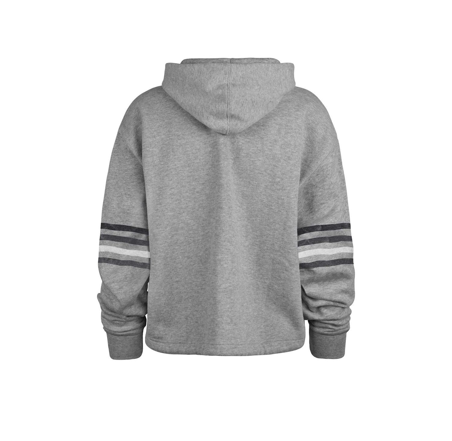 Women's Heather Gray Distressed Las Vegas Raiders Upland Bennett Pullover Hoodie