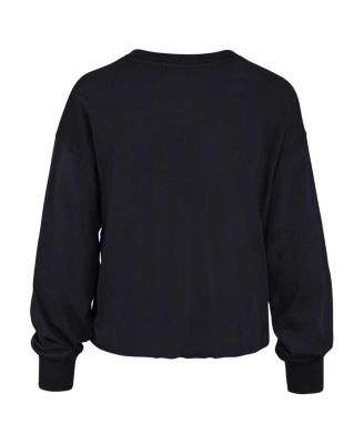 Women's Navy Distressed Auburn Tigers Bottom Line Parkway Long Sleeve T-shirt