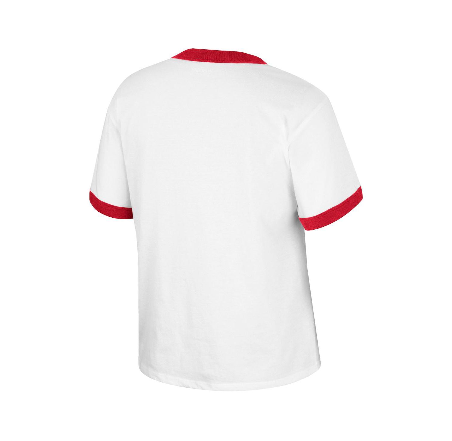 Women's x Wrangler White Distressed Alabama Crimson Tide Freehand Ringer T-shirt