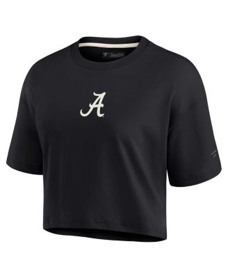 Women's Black Alabama Crimson Tide Super Soft Boxy Cropped T-shirt