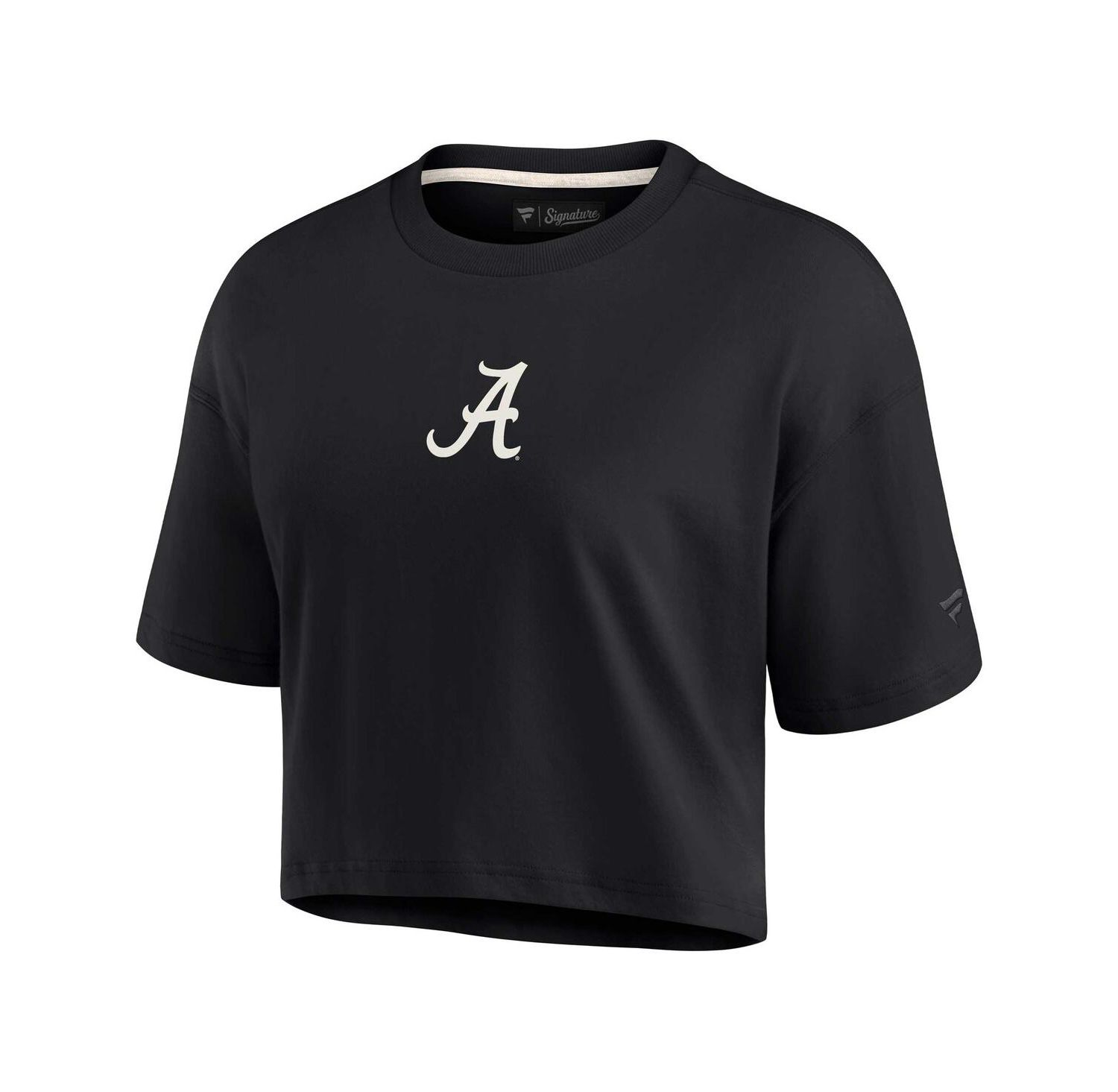Women's Black Alabama Crimson Tide Super Soft Boxy Cropped T-shirt